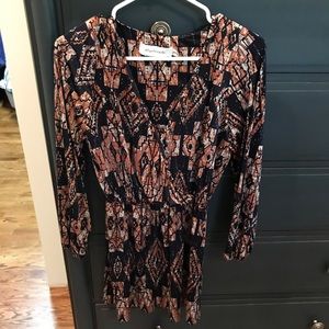 Tbags Los Angeles MISA navy print jersey dress XS